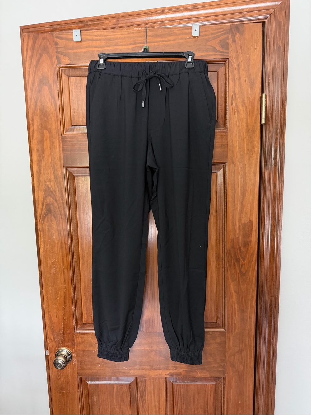 Wildfang Black Drawstring Joggers with Elastic Cuffs
